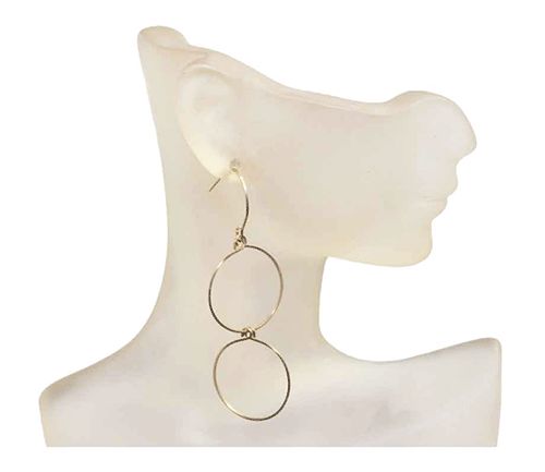 Double Circle Gold Filled Earrings