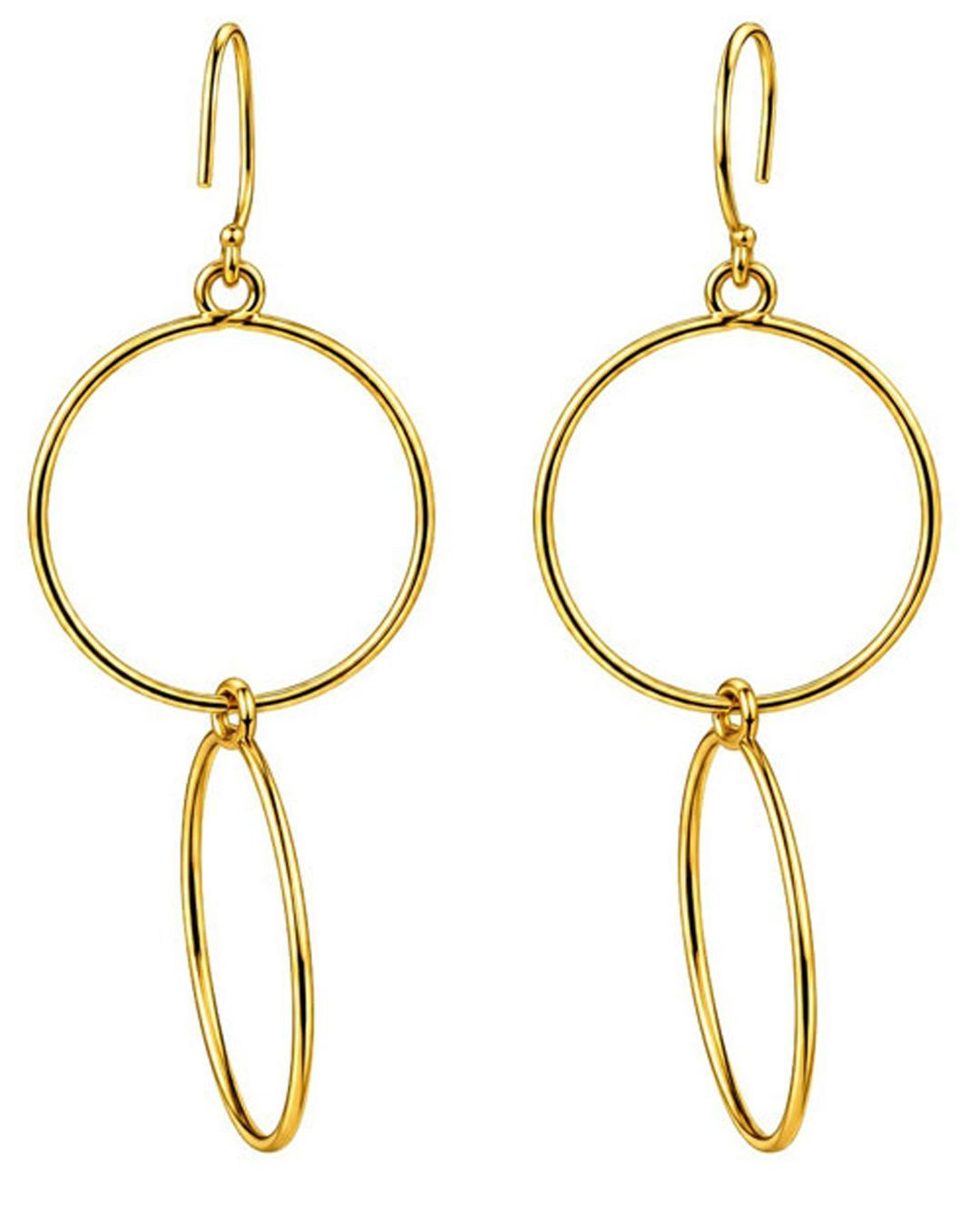 Double Circle Gold Filled Earrings