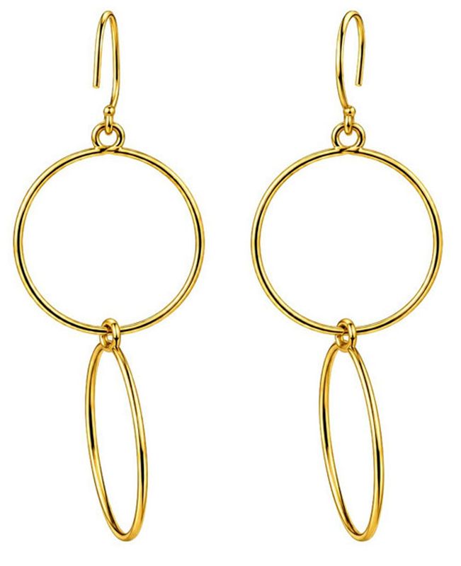 Double Circle Gold Filled Earrings