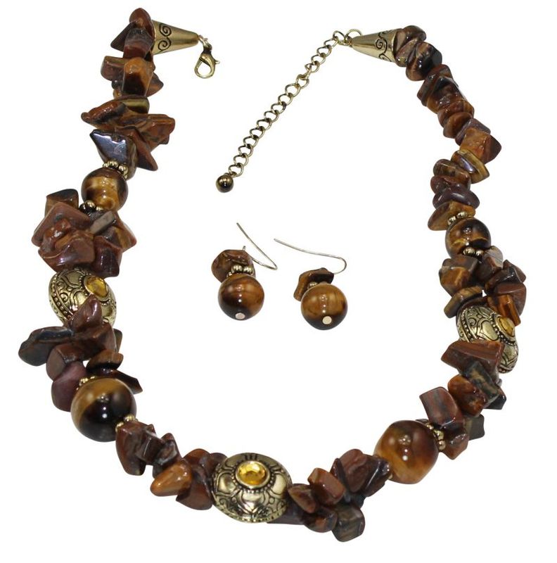 Earth Tone Stone Jewelry Set Earth Tone Stone Jewelry Set