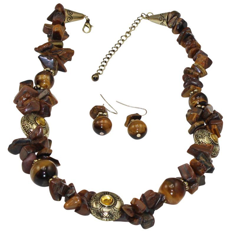 Earth Tone Stone Jewelry Set Earth Tone Stone Jewelry Set