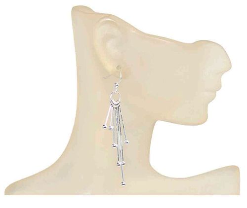 Silver Cascade Chandelier Earrings