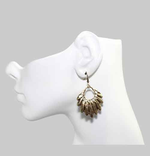 Vintage Bohemian Feather Drop Earrings