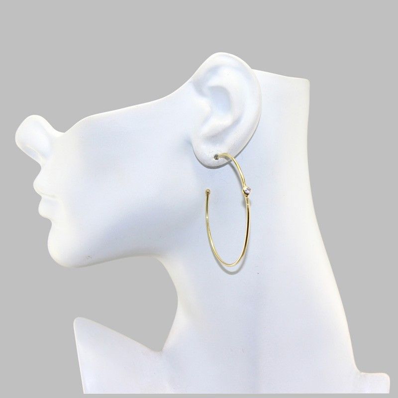 Sparkling Crystal & Gold Tone 18K Gold Earrings Sparkling Crystal & Gold Tone 18K Gold Earrings
