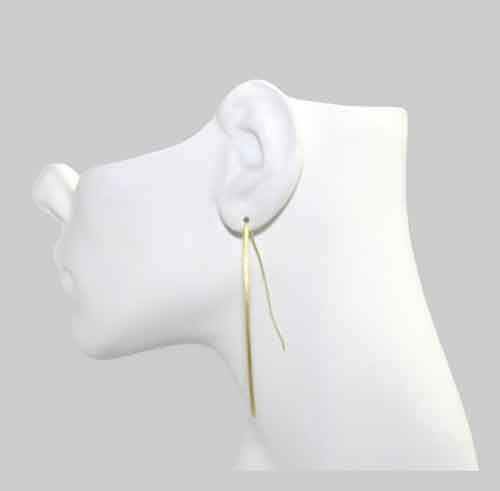 Modern Gold Tone Threader Earrings Modern Gold Tone Threader Earrings