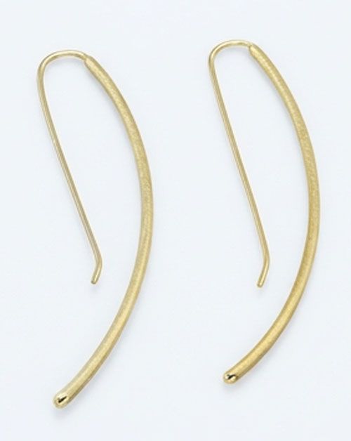 Modern Gold Tone Threader Earrings Modern Gold Tone Threader Earrings