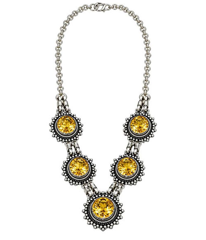 Golden Topaz Sterling Silver Necklace Golden Topaz Sterling Silver Necklace