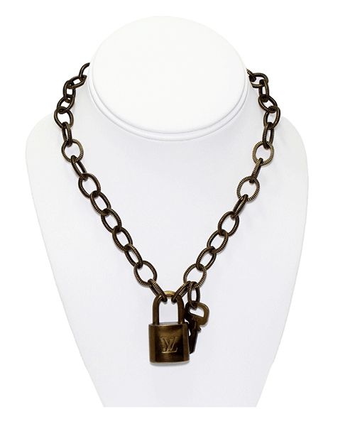 Vintage   Louis Vuitton Lock & Key Statement Necklace