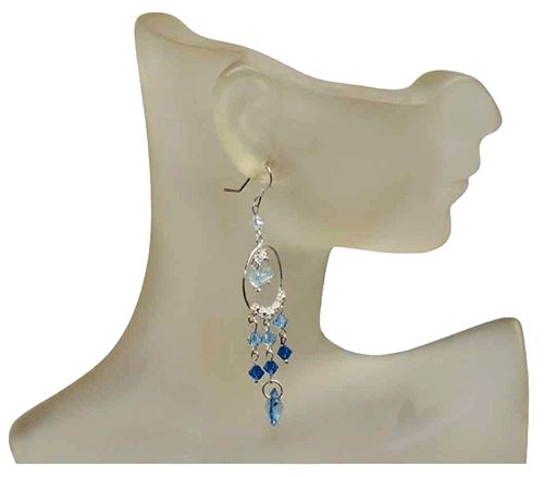 Crystal Dreamcatcher Sterling Silver Earrings Crystal Dreamcatcher Sterling Silver Earrings