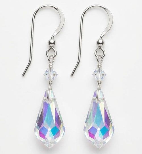 Iridescent Swarovski Sterling Silver Earrings Iridescent Swarovski Sterling Silver Earrings