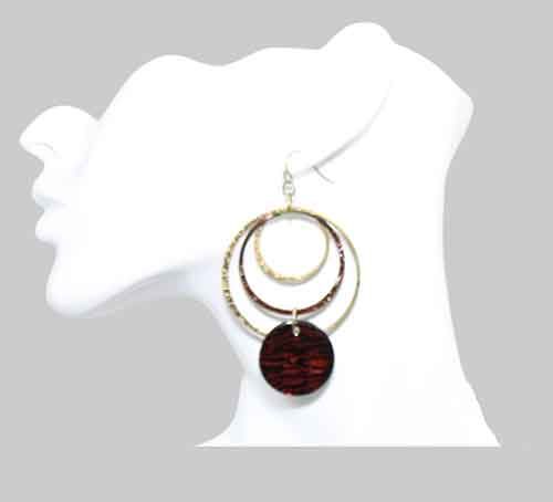 Artisan Mixed Media Hammered Earrings Artisan Mixed Media Hammered Earrings