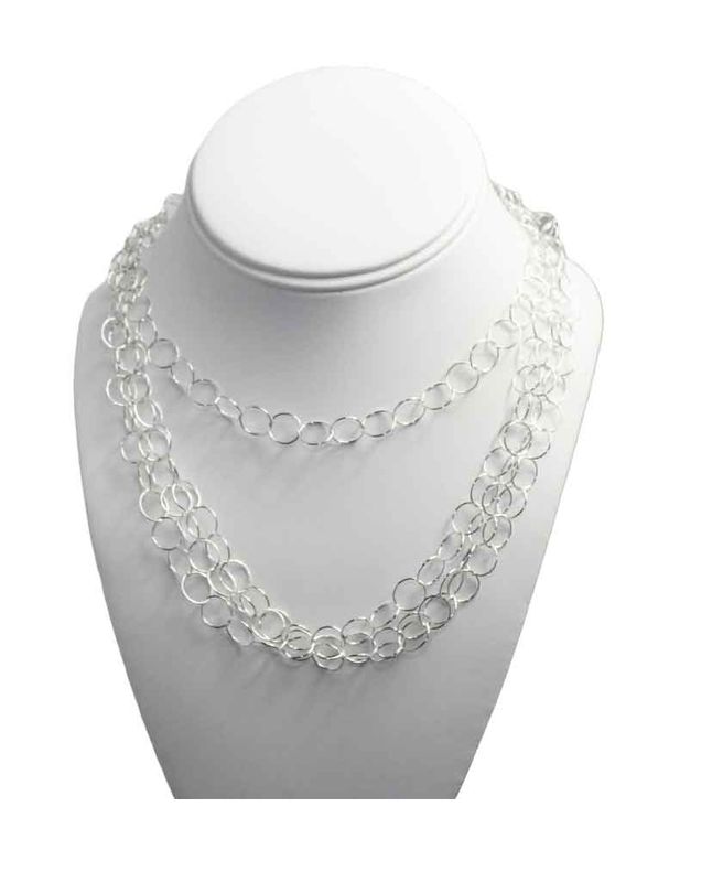 Layered 8 mm Round Link Necklace