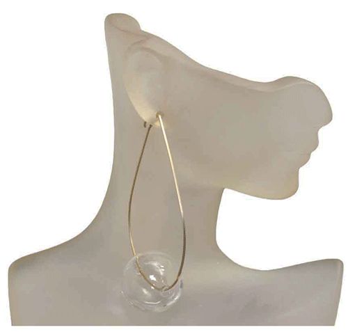 Hollow Glass Gold Teardrop Earrings