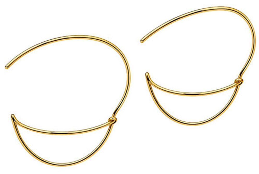 Open Circle Gold Threader Earrings Open Circle Gold Threader Earrings