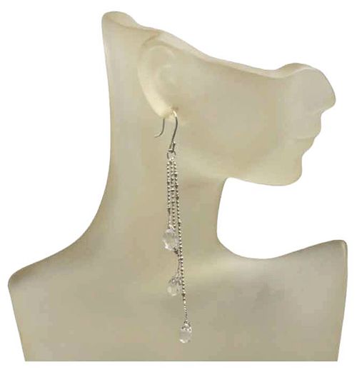 Crystal Staircase Sterling Silver Earrings Crystal Staircase Sterling Silver Earrings