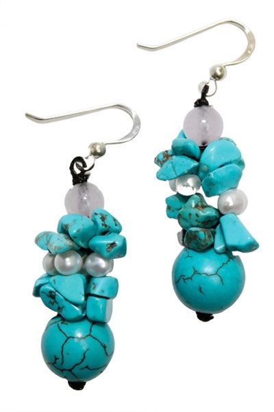 Silver Shard & Pearl Drop Earrings Silver Shard & Pearl Drop Earrings