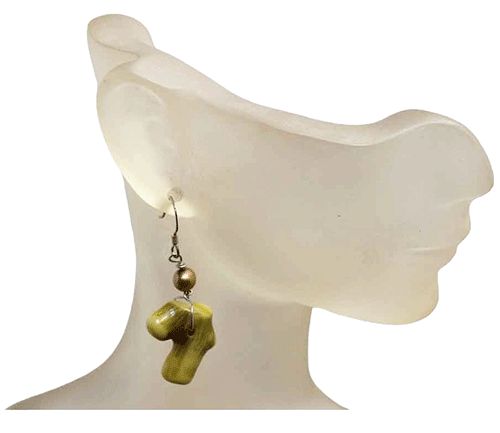 Natural Jade Drop Earrings