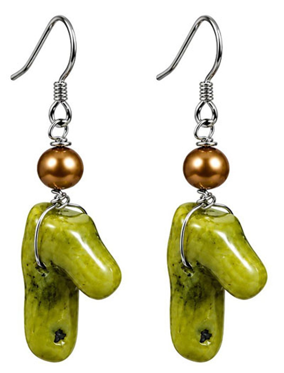 Natural Jade Drop Earrings