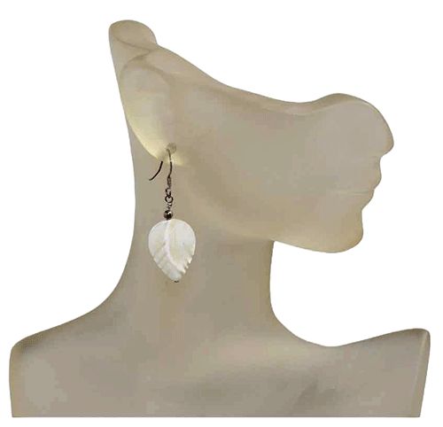 Pearl Leaflet Sterling Silver Earrings