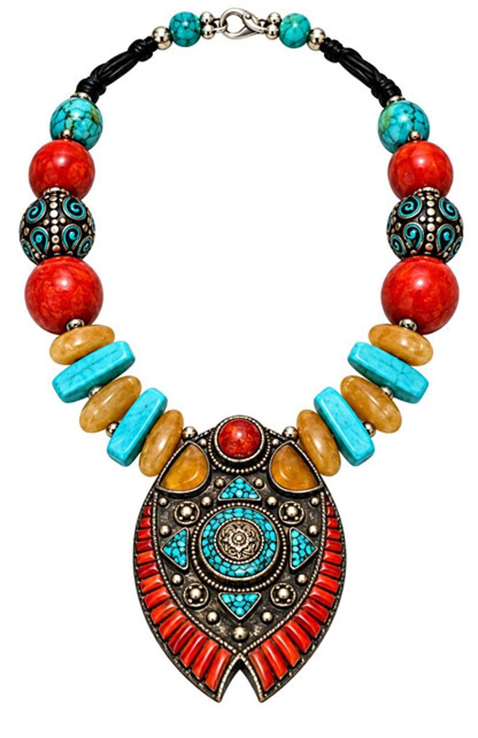 Tibetan Turquoise Statement Necklace Tibetan Turquoise Statement Necklace