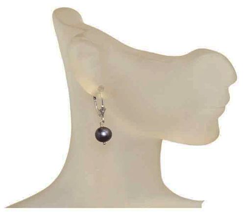 Tahitian Pearl Leverback Earrings