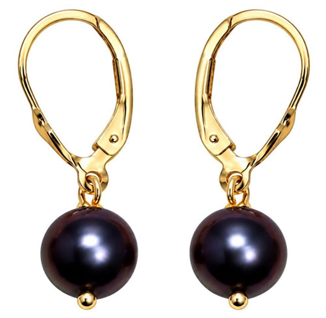 Tahitian Pearl Leverback Earrings Tahitian Pearl Leverback Earrings