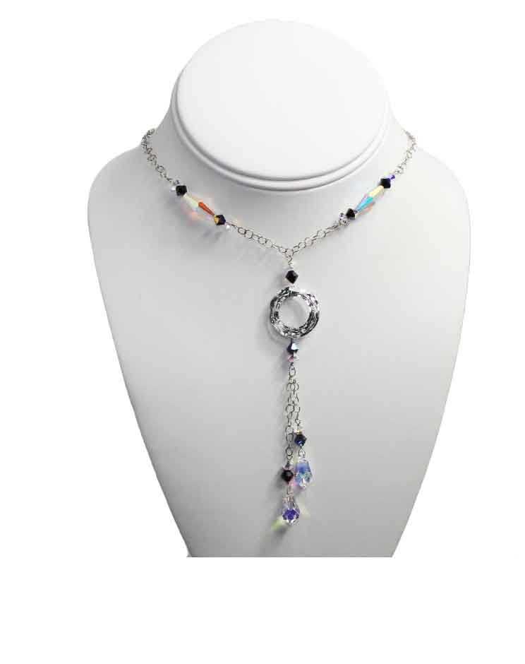 Long Swarovski Crystal Drop Necklace Long Swarovski Crystal Drop Necklace