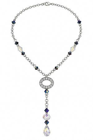 Long Swarovski Crystal Drop Necklace