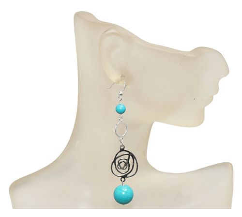 Sky Turquoise Vista Sterling Silver Earrings Sky Turquoise Vista Sterling Silver Earrings