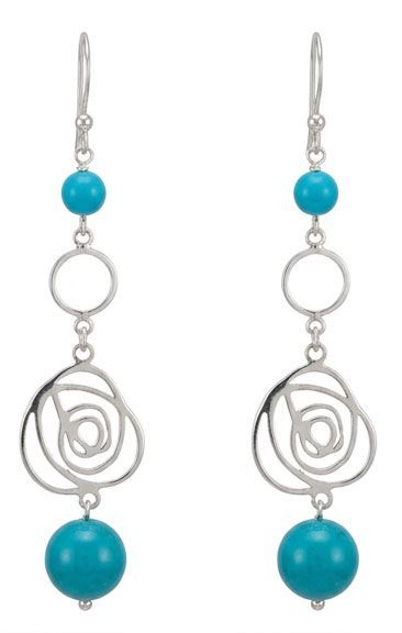 Sky Turquoise Vista Sterling Silver Earrings