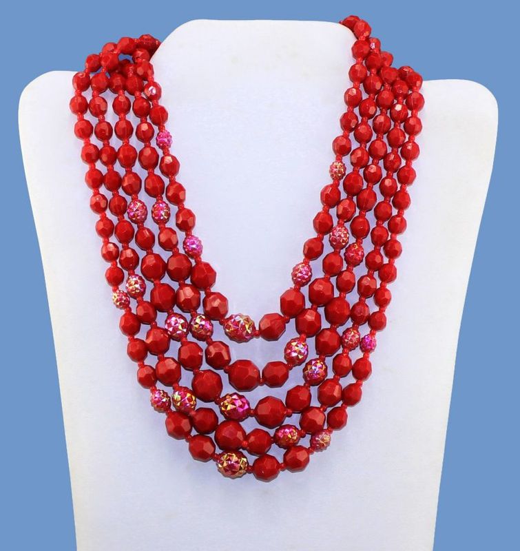Vintage Celluloid Layered Necklace Vintage Celluloid Layered Necklace