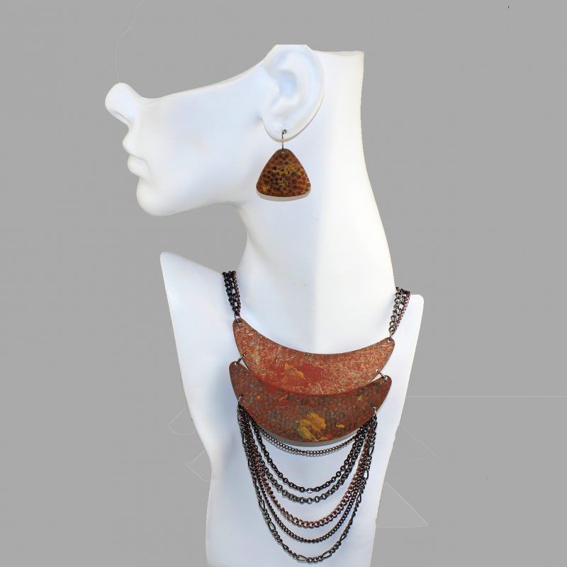 3D Hammered Textured Jewelry Set 3D Hammered Textured Jewelry Set