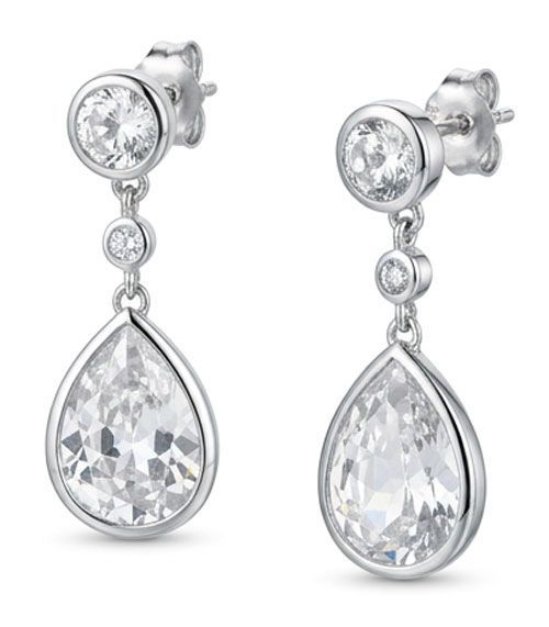 Sapphire Teardrop Sterling Silver Stud Earrings Sapphire Teardrop Sterling Silver Stud Earrings