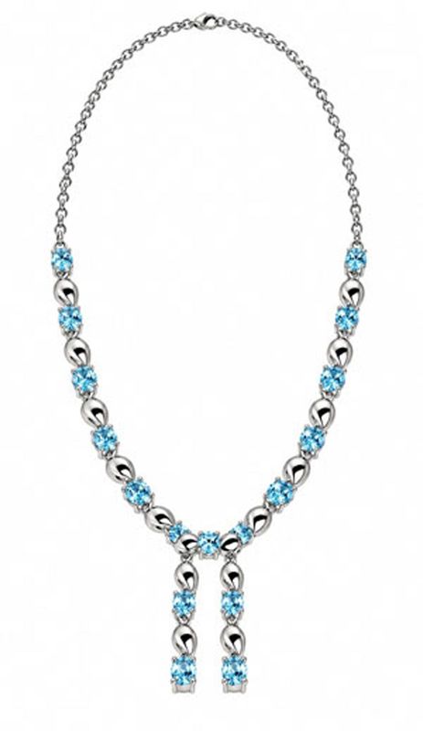 Blue Topaz Elegance Sterling Silver Necklace Blue Topaz Elegance Sterling Silver Necklace