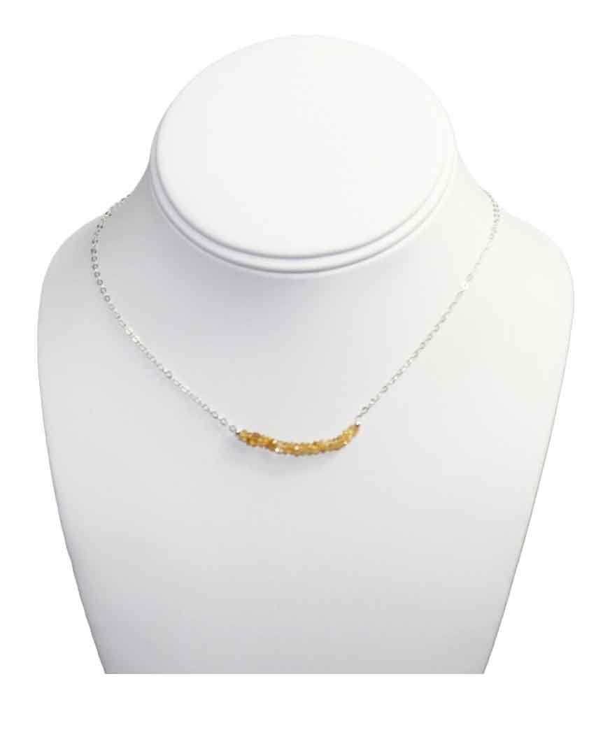 Faceted Citrine Graduated Bead Necklace Faceted Citrine Graduated Bead Necklace