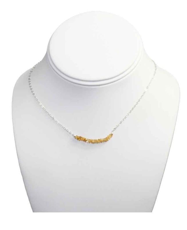 Faceted Citrine Graduated Bead Necklace