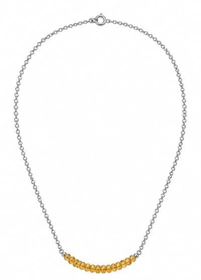 Faceted Citrine Graduated Bead Necklace