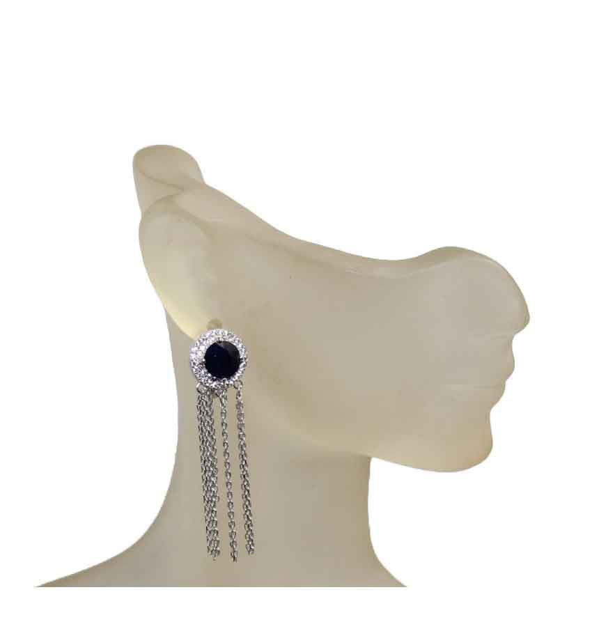 Sparkling Blue Sapphire .925 Sterling Silver Earrings Sparkling Blue Sapphire .925 Sterling Silver Earrings