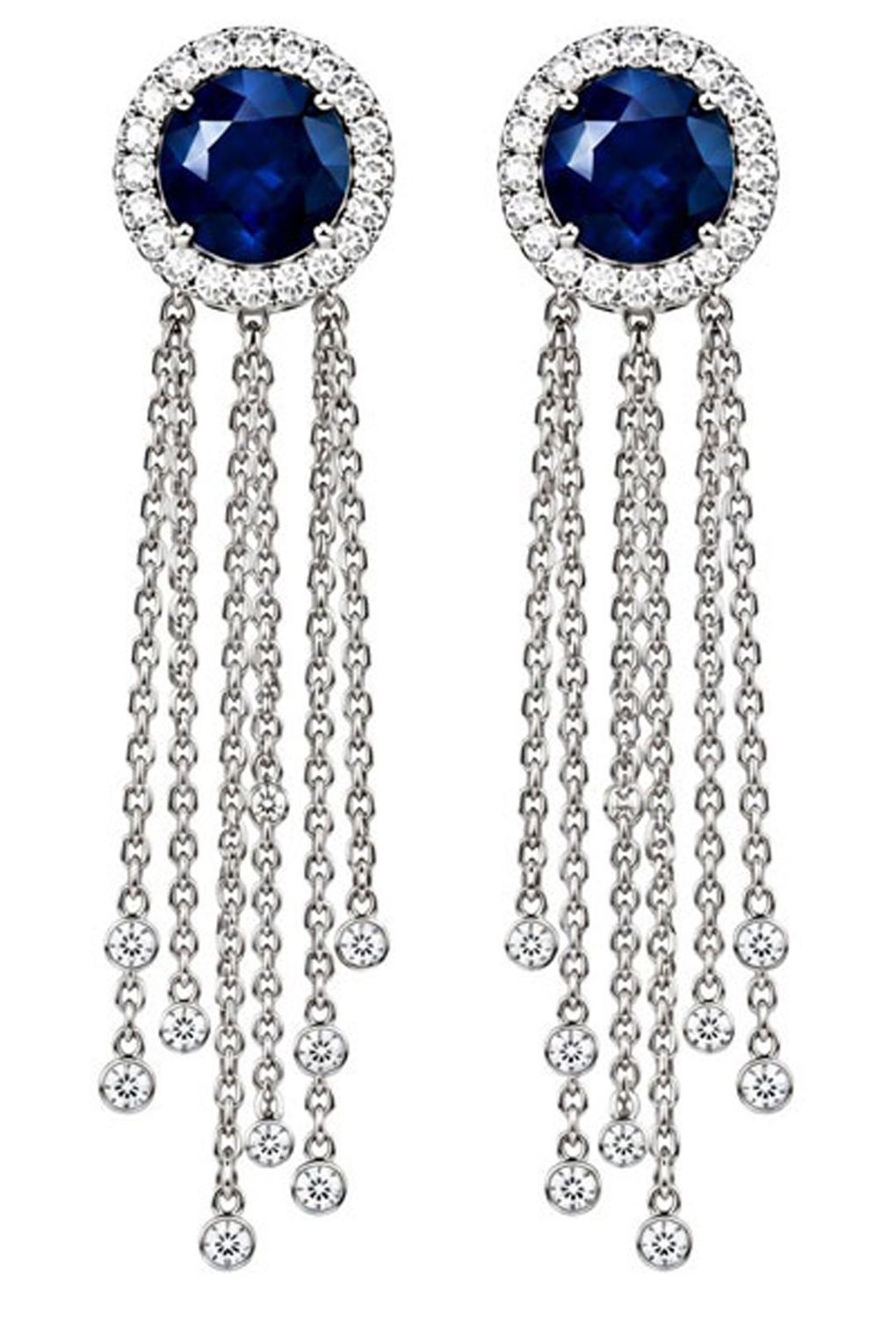 Sparkling Blue Sapphire .925 Sterling Silver Earrings Sparkling Blue Sapphire .925 Sterling Silver Earrings