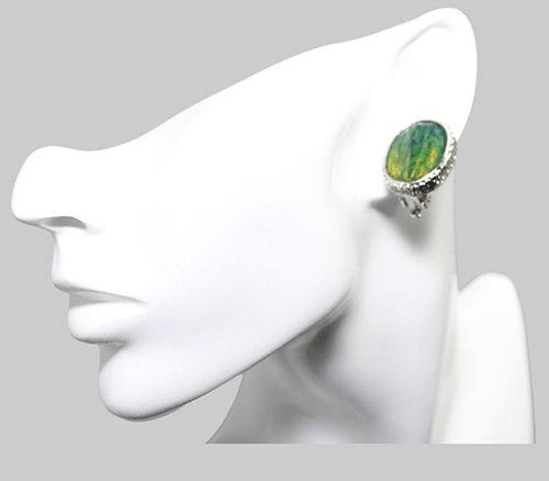 Green & Yellow Clip on Earrings Green & Yellow Clip on Earrings
