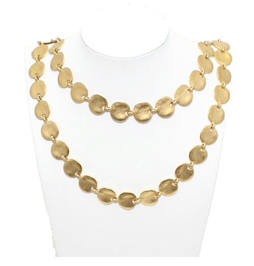 Hammered Gold Plated Necklace Hammered Gold Plated Necklace