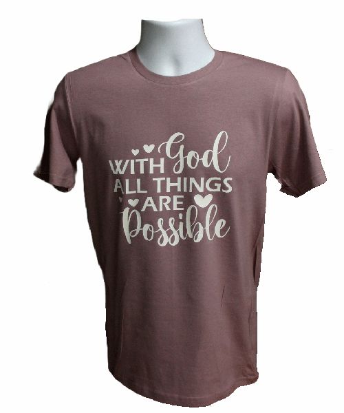 Inspirational with God All Things Are Possible Graphic Tee Inspirational with God All Things Are Possible Graphic Tee