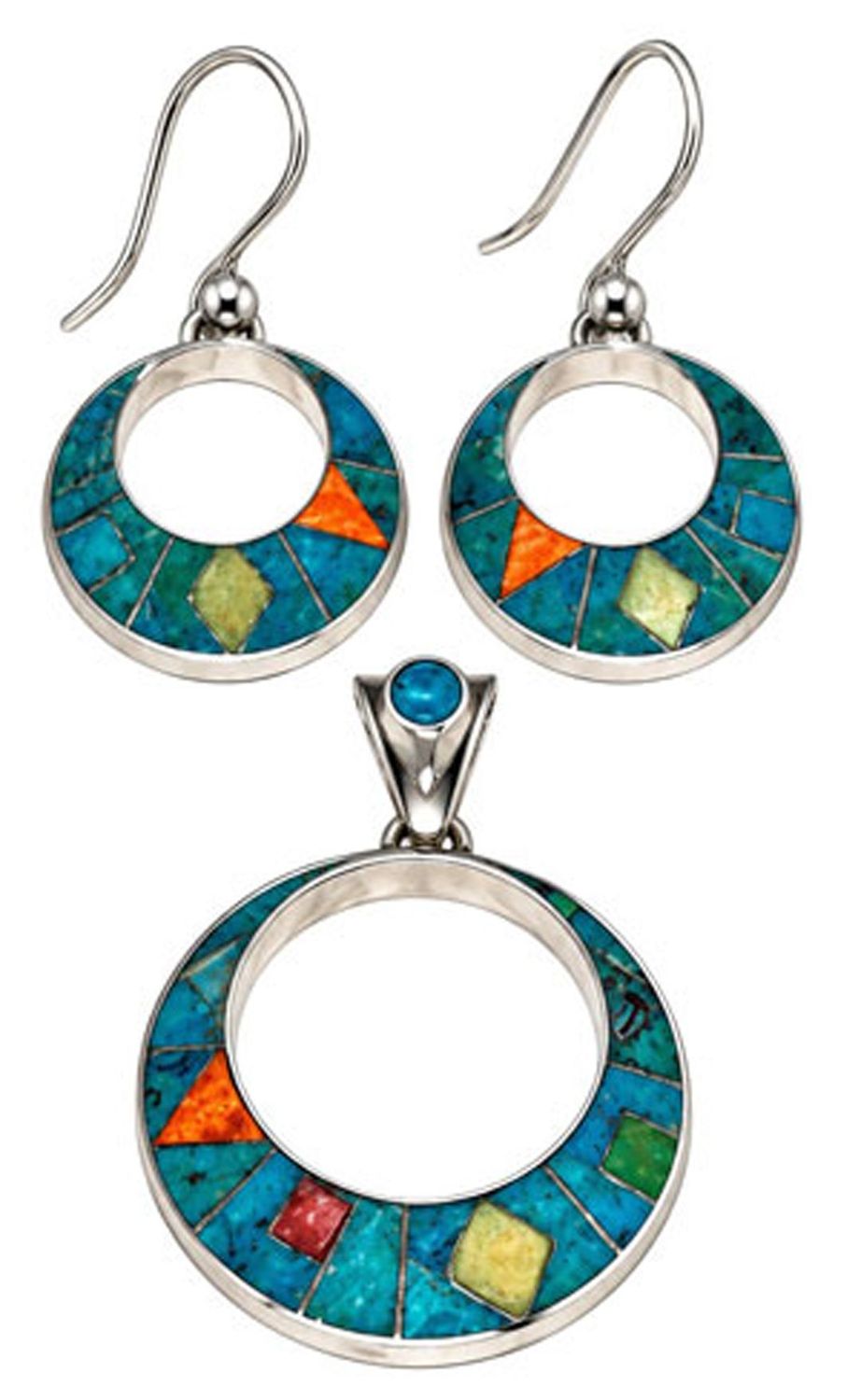 Medallion Earring and Pendant Set Medallion Earring and Pendant Set