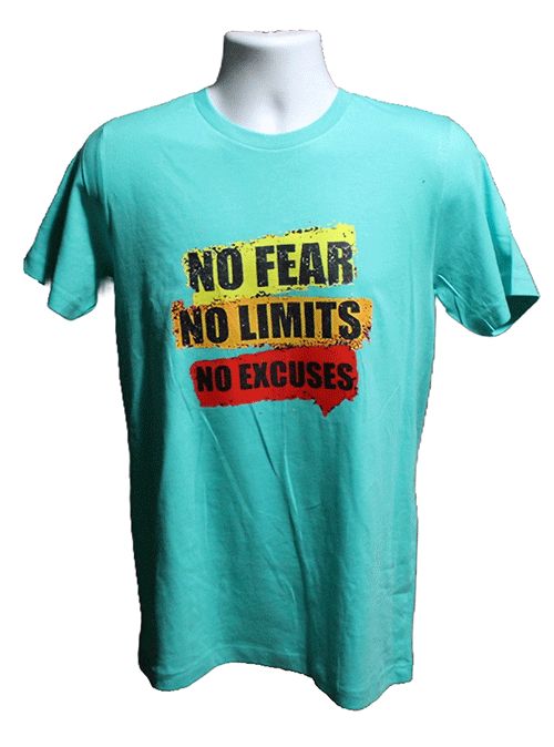 No Fear No Limits No Excuses Graphic Tee – Style TS259