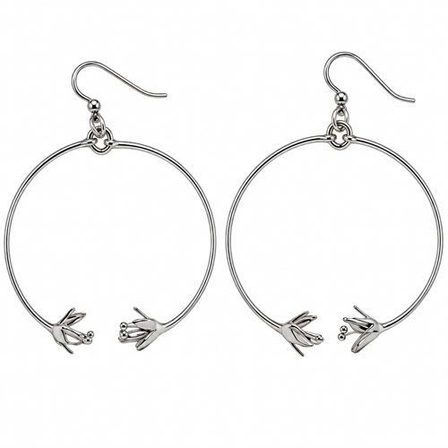 Embraced Oval Sterling Silver Drop Earrings Embraced Oval Sterling Silver Drop Earrings