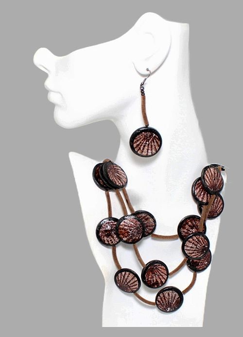 Copper Disc Layered Jewelry Set Copper Disc Layered Jewelry Set