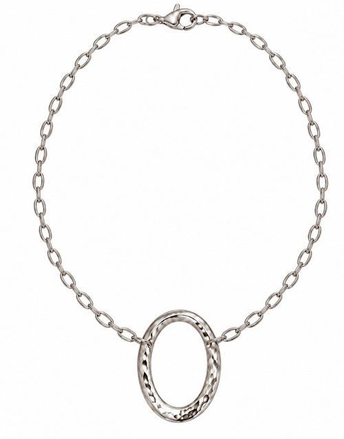 Petite Circle Pendant Sterling Silver Necklace