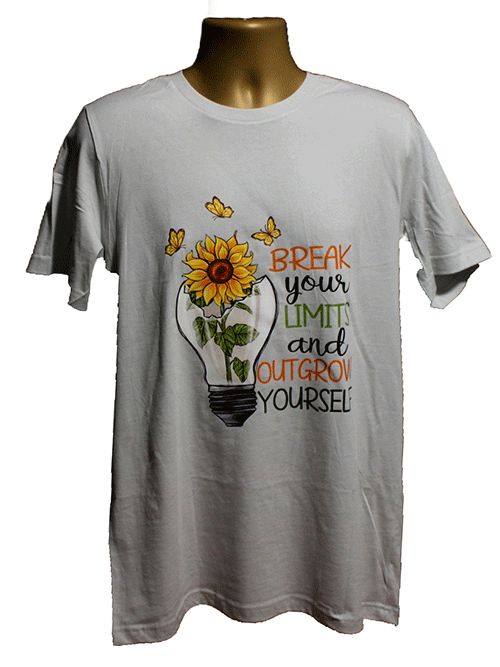 Break Your Limits and Outgrow Yourself Graphic Tee Break Your Limits and Outgrow Yourself Graphic Tee