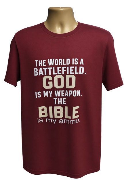 Inspirational the World Is a Battlefield Graphic Tee Inspirational the World Is a Battlefield Graphic Tee