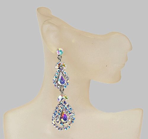 Sparkling Colorful Crystal Drop Earrings Sparkling Colorful Crystal Drop Earrings